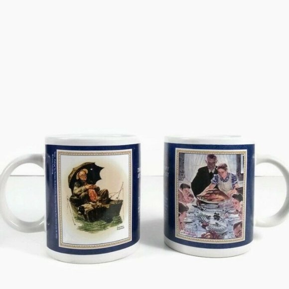 Norman Rockwell Coffee Mugs Collectible Prints The Saturday Evening Post - Picture 2 of 15